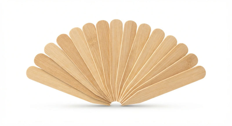 White background image of bamboo plant labels set