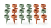 White background image of adjustable drip irrigation bottle caps set