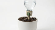Alternate angle of adjustable drip irrigation bottle caps set for potted plants